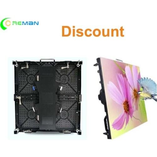 DISCOUNT 20% off P4.81 indoor 500x500mm rental led cabinet exhibition desk led screen