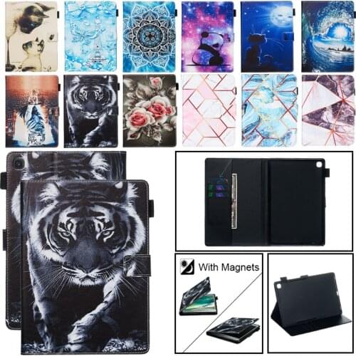 Smart Case For Samsung Galaxy Tab A7 10.4 2020 Case Cover T500 SM-T500 SM-T505 SM-T507 Funda Tablet Fashion Painted Stand Shell