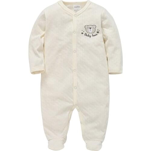 Babies Girls Tops Rompers Playsuits Cartoon Wear Pooh Printing Jumpsuits One-Piece Full Sleeve Sunsuit Pyjamas Bebe Pour Onesies