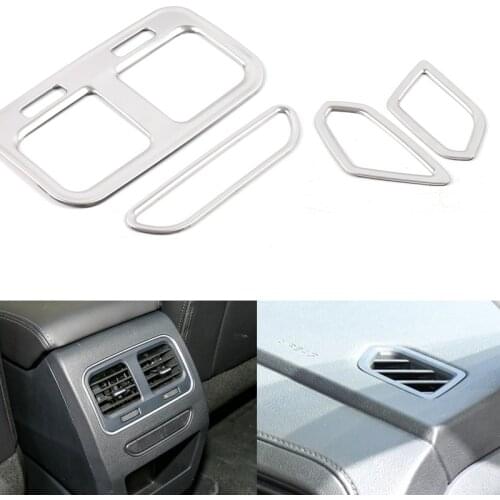 Carbon Look Chrome For Haval F7 F7X 2019 2020 Rear Air Outlet Cover Trim Sticker Stainless Steel Decorative