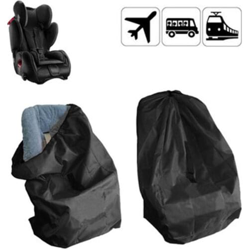 Black Portable Car Seat Travel Bag for Baby Child Car Safety Seat Dust Protection Cover Bag Travelling Stroller Bag