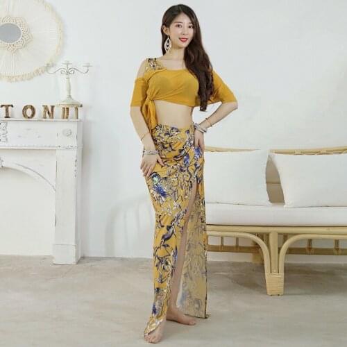 Belly Dance Costume Female Adult Sexy Tulle Top Performance Clothes Suit New Profession Practice Pants Clothing Summer