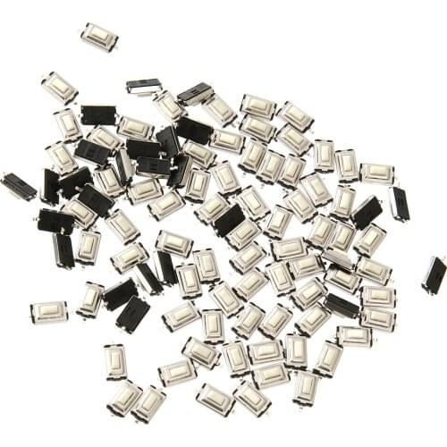 100 Pc Mini Micro Momentary Tactile Tact Switch Push Button 2-Pin SMD