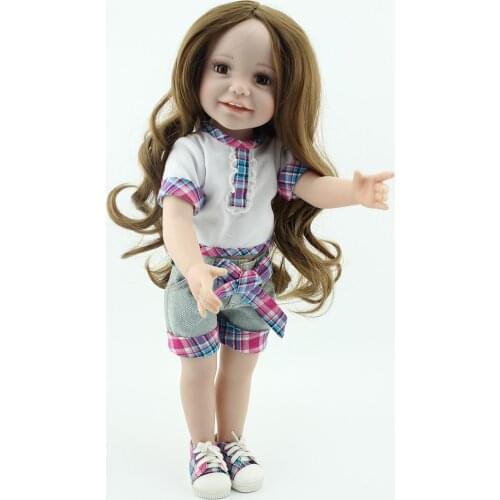 18INCH Adorable Play Doll Full Vinyl Lovely Realistic Reborn Dolls for Girls Christmas Birthday Gifts