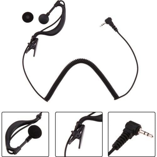 2.5 mm Single Ear G-Hook Earpiece Ear-hook Earphone with Spiral Cable for Motorola IC OM