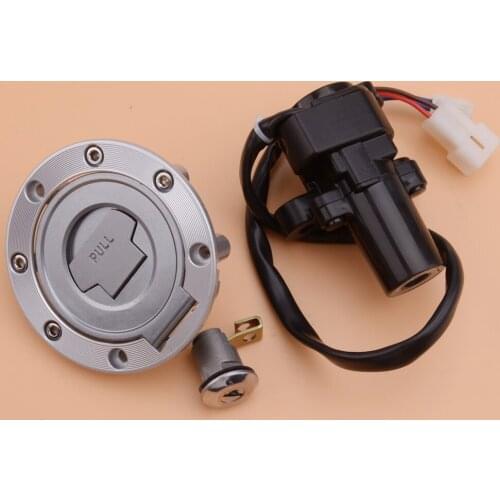 2 Pin Ignition Switch Lock Fuel Gas Key Set Cap Cover fit for YAMAHA YZF R1 R6 R6S 2006 2007 2008 2009 2010 2011 2012 Motorcycle