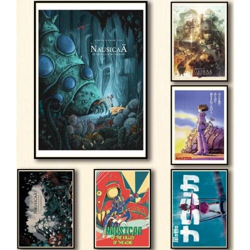 27 Designs Nausicaa of The Valley of The Wind Whitepaper Poster HomeDecal Painting Wall Sticker for Coffee House Bar