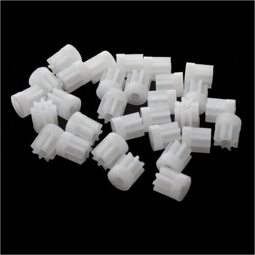 30Pcs 0.5 Modulus 8 Teeth Plastic Gear Cog for 2mm Toy Car Motor Shaft Drop Shipping