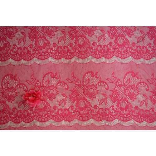 5 yards varies color fancy net scalloped lace material in fabric