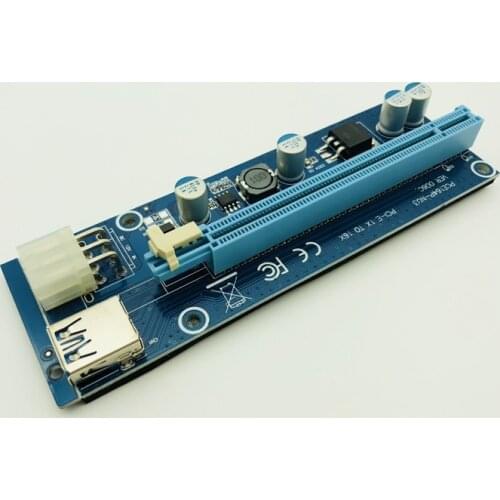 50PCS VER 006C PCI-E PCI E Express 1X to 16X Riser Card USB 3.0 Cable SATA to 6Pin Power Cable 60CM for BTC Bitcoin Miner Mining