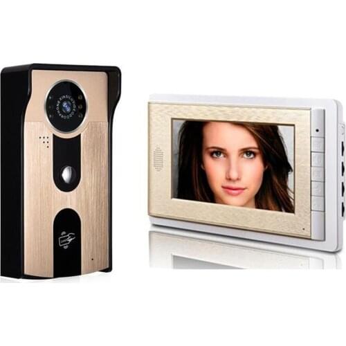 7 Inch LCD Display 700TVL CMOS ID Card Access Control Video Door Phone