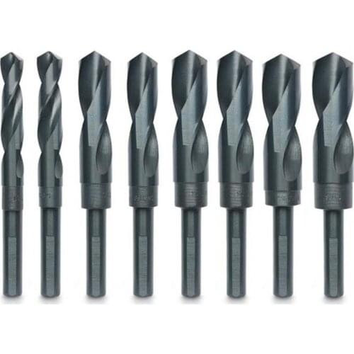 8Pcs/Set 1/2" Shank Jumbo Silver Deming Drill Bit High Speed Steel Twist Drill Bit Power Tool Drill Bit Set with Wood Carry Box