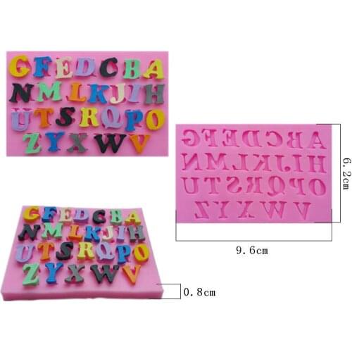Alphabet 3D silicone mold 2015 cakeware liquid baking tools for cakes fondant soft decorating tools Free shipping DIY Gift