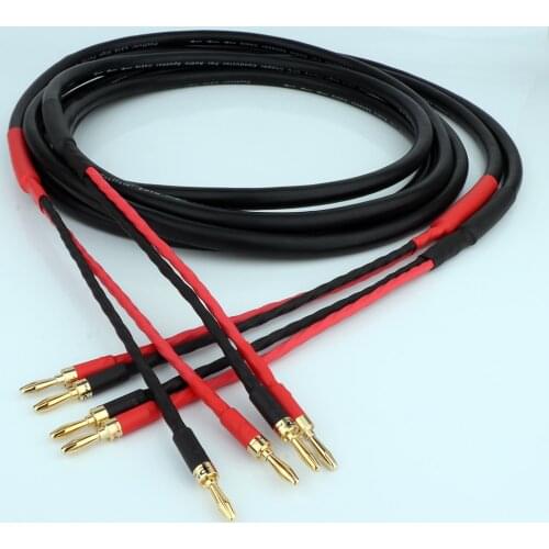 Audiophile audio Helix8 speaker cable with gold plated spade terminal audio loundspeaker cable