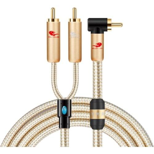 RCA male to 2 RCA male Audio Cable for Amplifier Subwoofer Speaker Hi-Fi Home Theater Stereo Audio System RCA Y Splitter Cord