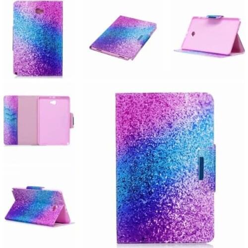 Print Stand PU Leather Protector Funda Book Cover Case For Samsung Galaxy Tab A A6 10.1 P580 P585 SM-P580 SM-P585 Case Cover