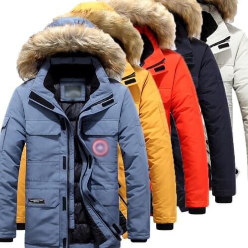 Mens Winter Jackets Men Windbreak Plus Velvet Thick Warm Windproof Fur Coats Male Military Hooded Anorak Jackets Winter Parkas