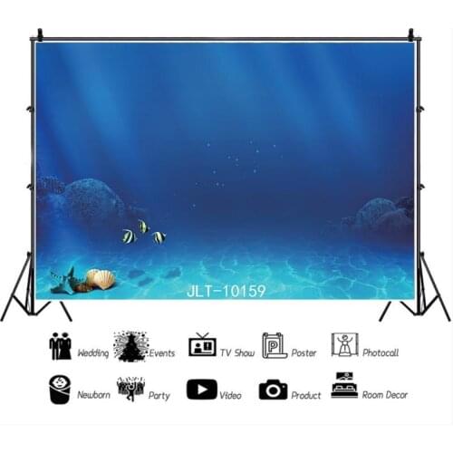 Shell Starfish Underwater World Theme Childrens Birthday Photography Background Photo Studio Scene Props Decoration Wallpaper