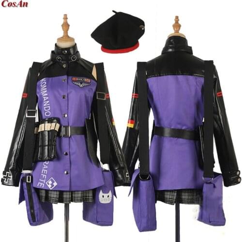Game Girls Frontline HK416 Cosplay Costume Handsome Purple Combat Uniform Unisex Activity Party Role Play Clothing Custom-Make