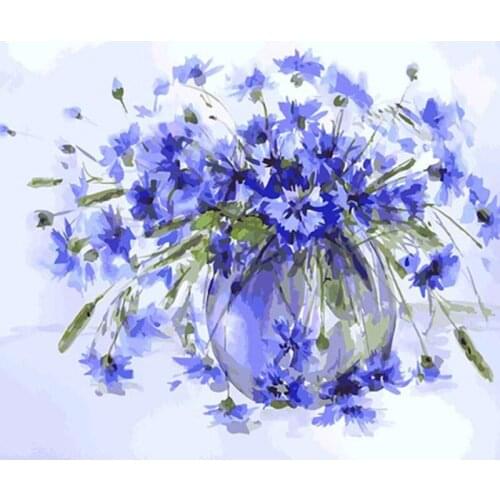 Painting By Number Digital 50x65CM Orchid In A Bottle Flower Wall Art Gift DIY Pictures By Numbers Canvas Kits Home Decoration