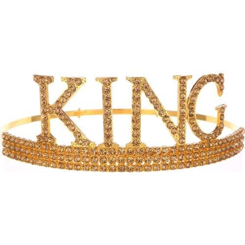 King Rhinestone Crown for Men - Mens Crown for Prom Party birthday Decorations, Royal Men Tiara Crown Costume Accessories