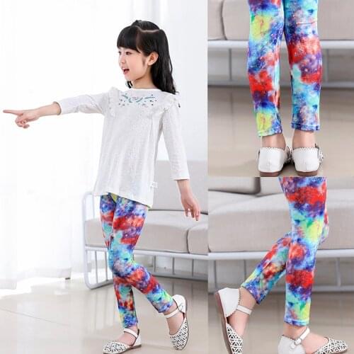 Girls Pencil Pants Children Leggings Skinny Calf-length Cropped Trousers 2-9Y Girls Clothes Colorful Autumn Leggings for Girls