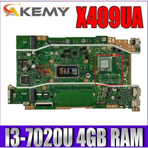 X409UA notebook mainboard For ASUS X409 X409U X409UJ X409UA laptop motherboard mainboard W/I3-7020U 4GB RAM GM tested full 100