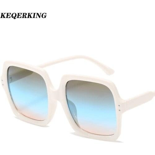 Fashion Square Oversize Sunglasses Women Men Brand Designer Gradient Lens Sun Glasses Large Frame Shade Gafas De Sol Mujer UV400
