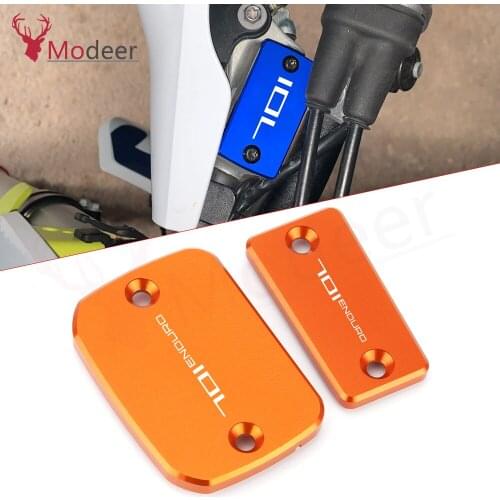 New Pair Motorcycle Front Brake Reservoir Fluid CNC For Husqvarna 701 Enduro 701 Supermoto 2016 -2021 Tank Cover Oil Cup Caps