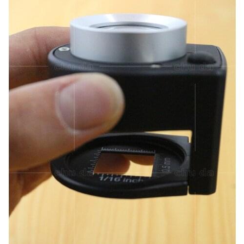 NEW 20x Metal Linen Tester Magnifying Glass Cloth Thread Counter Magnifying Glass LED UV for Print