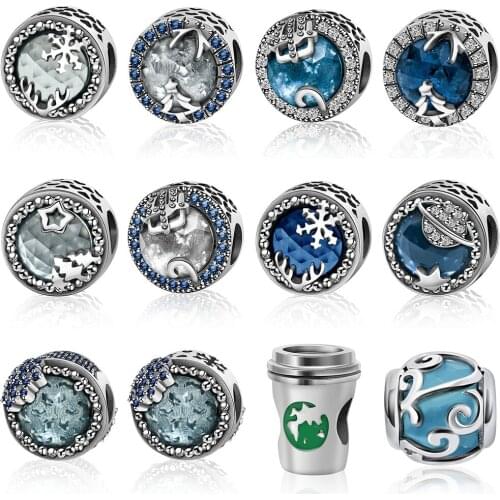 New Design 100% 925 Sterling Silver Charm Blue Star Master Zircon Bead Fit Original Women Bracelets Glass Beads for Jewelry Gift