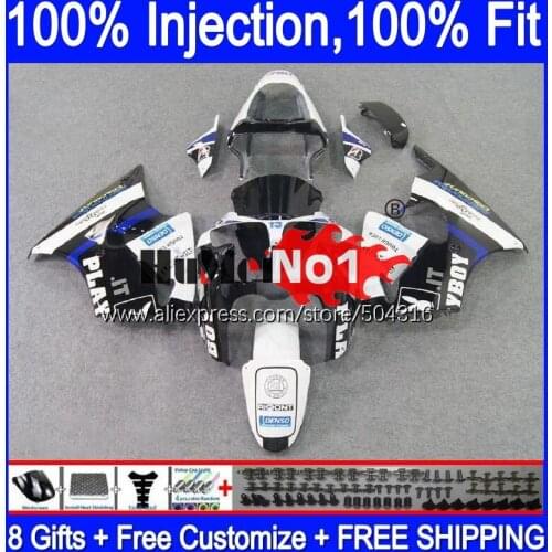 OEM For KAWASAKI ZX 6R 636 600 CC 6 R ZX636 ZX6R 00 01 02 White Black 70MC.77 ZX-636 600CC ZX600 ZX-6R 2000 2001 2002 Fairings