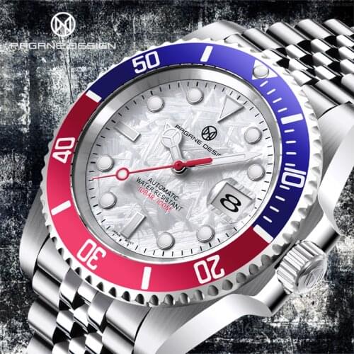 PAGRNE DESIGN 2021 Top Luxury Brand Mens Automatic Mechanical Watch PAGANI Stainless Steel NH35 Waterproof Clock reloj hombre