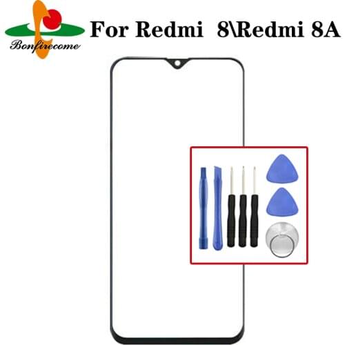 Front Panel For Xiaomi Redmi 8 Redmi 8A Touch Screen Front Glass Lens Outer Glass Replace Parts