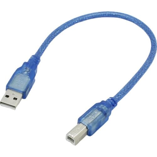 30cm USB 2.0 Type A Male to B Male ( AM to BM ) Adapter Converter Short Data Cable Cord for Printer Blue