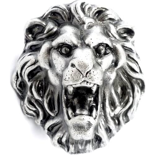 The Lion Design Animal Cabinet Knobs / Dresser / Drawer Knobs / Drawer Pull HandlesUnique Antique Silver