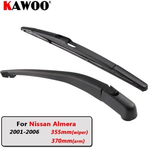 KAWOO Car Rear Wiper Blade Blades Back Window Wipers Arm For Nissan Almera Hatchback (2001-2006) 355mm Auto Windscreen Blade