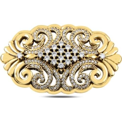 Silver 925 Sterling Zircon Cubic Zirconia Authentic Brooch