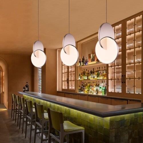 Solar Eclipse Chandeliers Bedside Dining Room Bar Stairs Living Room Decoration Chandeliers Nordic Post-modern Lamps