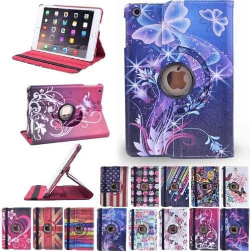 Tablet Case for Apple IPad MiNi 1/2/3 360 Swivel Smart Funda Pu Leather Smart Cover Case for IPad MiNi 1/2/3 Stand Case