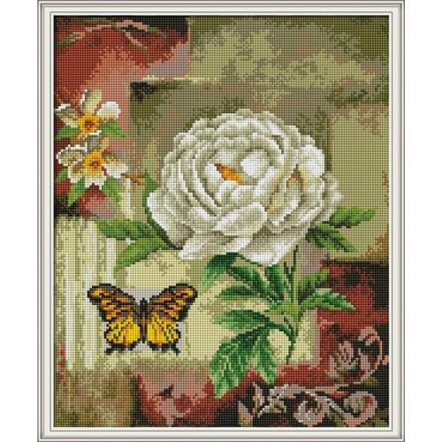 Everlasting Love Butterflies Over Flowers Chinese 5d Diamond Painting Full Square Christmas Decorations For Home Halloween Gift