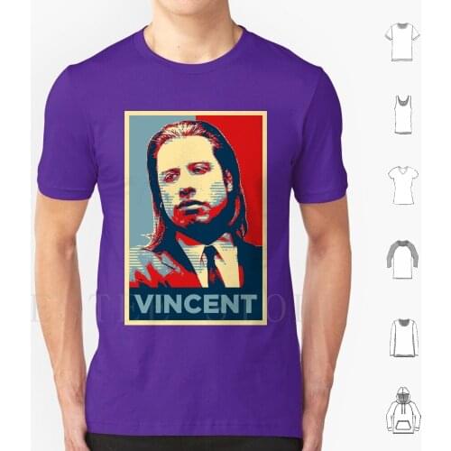 Vincent Pulp Fiction ( Obama Effect ) T Shirt Cotton Men DIY Print Pulp Fiction Jules Jules Winnfield Samuel L Jackson Quentin