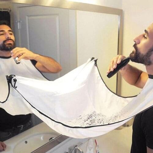 Waterproof Beard Shave Apron Solid Color Men Household Bathroom Beard Trimming Apron Hair Shave Apron Styling Tools