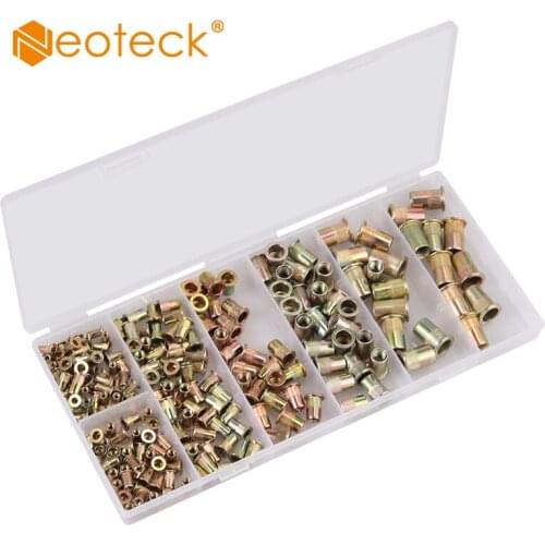 Neoteck 220Pcs Rivet Nuts Blind Rivet Rivet Assortment Set M3-M10 SIZE 5/6/7/9/11/12 MM