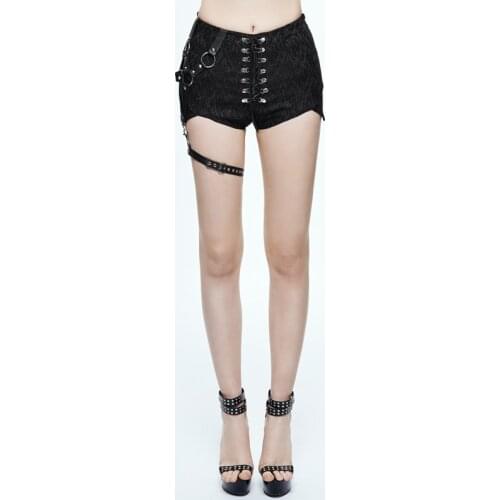 Devil Fashion Punk Summer Sexy Bodycon Slim Shorts for Women Steampunk Gothic Black Casual Short Trousers Hot Selling