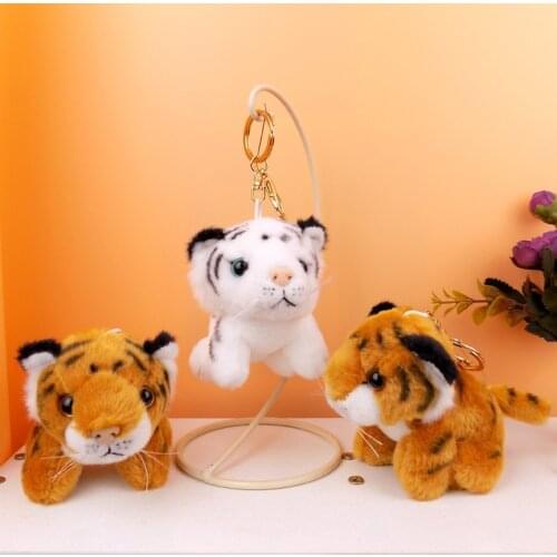 1pc 12cm Mini Sitting Tiger Plush Toys for Children Kids Cute Staffed Animal Doll Kids Creative Gift Home Decor Christmas Gift