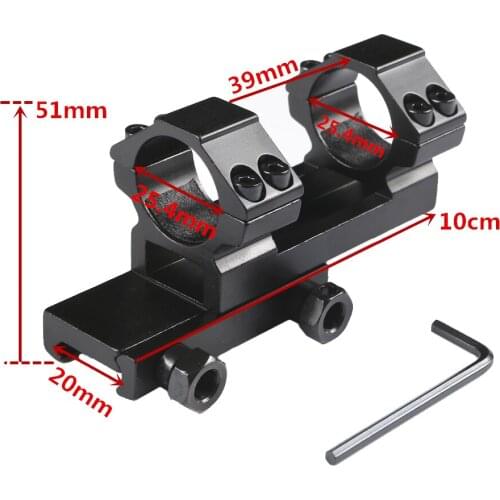 1PC Ring 25.4mm 1" Extended Style Dovetail rail 20mm / 11MM Hunting Accessories Picatinny Rail Weaver mount for Rifle Scope caza