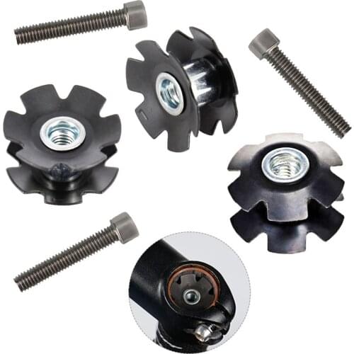 2PCS Bicycle Steer Tubes 28.6mm Ahead MTB Fangled Nut Front Fork Mount Core Fastening Bolts Bike Headset Star Nuts