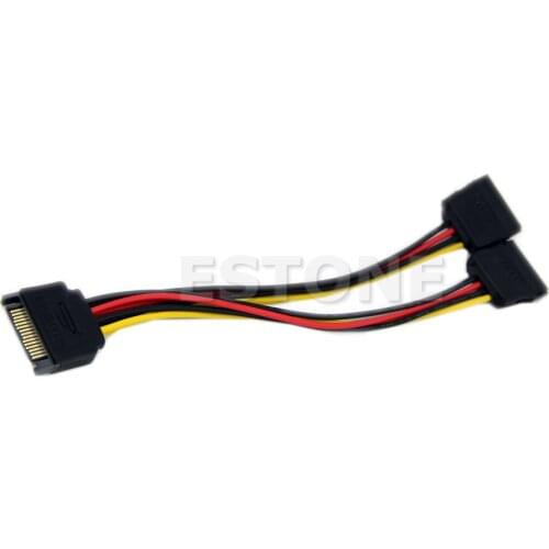 2021 New 20cm SATA Power T/Y Splitter Extension Cable Adapter 01
