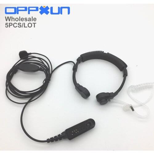 5PCS Adjustable Throat Mic Finger PTT Earpiece For Motorola For GP328 GP338 GP340 GP380 Two Way Radio Walkie Talkie Wholesale